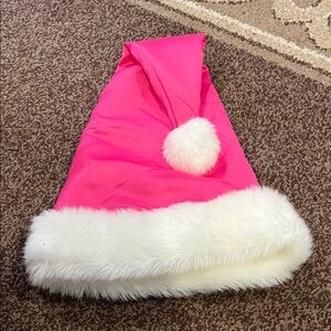 Pink Santa Hat with White Fur Trim Victoria Secret